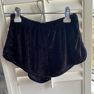 Brandy Melville Black velvet shorts